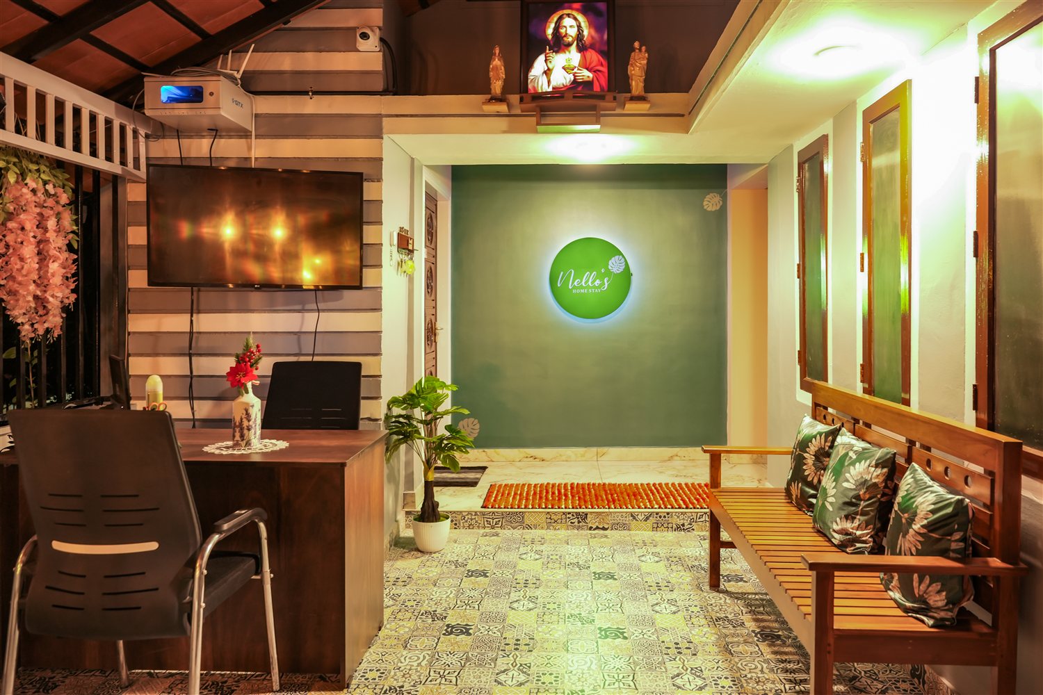 Reception work desk at Nello's Home Stay